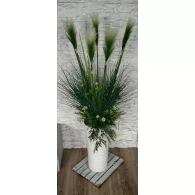   Umjetna pampas trava 130 cm ukras bijela zelena saksija izbor
