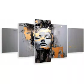   MODERNA TRIPTIQUE SLIKA 5 dijelova za zid dnevne sobe LICE GLAMURNE ŽENE