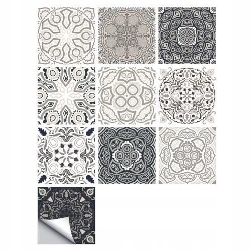 SAMOLJEPLJIVI PACHWORK PANEL PVC PLOČICE SET OD 10 KOMADA 20x20cm