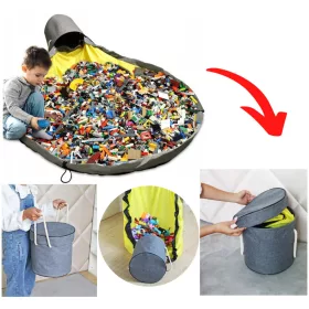    Vreća Spremnik za LEGO igračke Podloga za djecu 2u1 150cm 20L veliki kapacitet