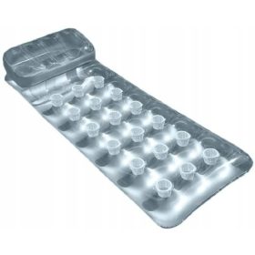 Intex Srebrni Madrac za Plažu s Naslonom za Glavu 71x188 cm