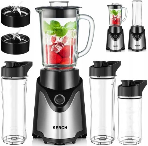 Kerch Fit SB900 Blender s 3 boce za koktele, 900W, crni