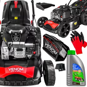   Benzinska, dizel kosilica - Venom benzinska kosilica s košarom, zapremine 139 cm³. košara 62 l, širina reza 46 cm