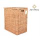 Samostojeća košara za rublje od pruća 40x24 H55 cm - Prirodna boja