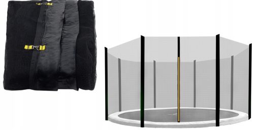 Slatka mreža za trampolin 400cm sa 8 stupova vanjska crna
