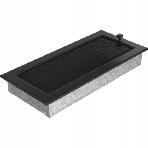 Lakirana ventilacijska rešetka Crna s kapkom 17x37 cm sa širokim gumbom