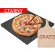 Kamen za pečenje pizza 40x30 VELIKI CRNI + prirodna lopatica za pizzu 2u1