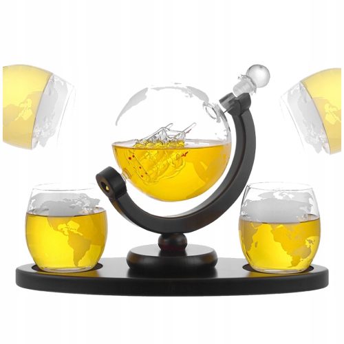  WHISKY SET VRČ GLOBUS ČAŠE DOZATOR POKLON ROĐENDAN IME IME