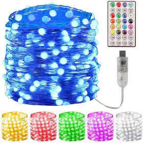   12M 100 LED Božićne lampice Fairy String Lights s RGB bojama i programatorom