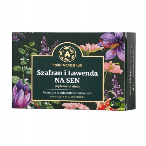 Herbalni dodatak prehrani za bolji san Lavanda i Šafran, 30 kapsula