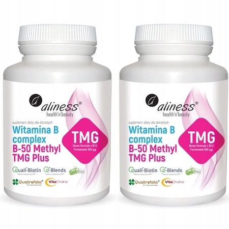 Vitaminski kompleks B-50 Methyl TMG Plus Metylowana, 100 kapsula, Aliness