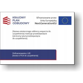   Tablica za obnovu nacionalnog plana, KPO ploča A3 PVC 3 mm UV visoke kvalitete