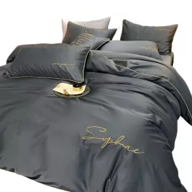    POSTELJINA KOMPLET SA LEŽAJEM 200x220 +2 JASTUČNICE GLATKI ELEGANT SATEN