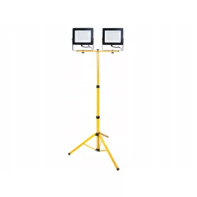   Halogeni reflektor stativ s dvostrukim rukohvatom LED + 2x 100W - Bijela neutralna (4500K)