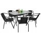 Vrtni set stolica i stol 140x80 - Moderan set vrtnog namještaja za terasu