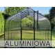 Vrhunski staklenik za vrt - Premium Polikarbonatni Tunel 15m2 250x600 PTF Aluminij Grafit