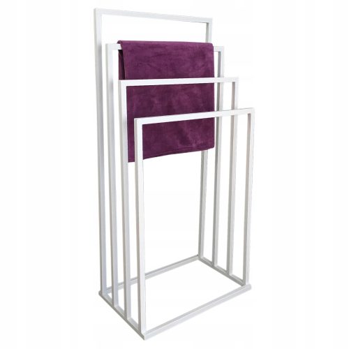 Stalak za ručnike Simple 4-ramienny biały Szpak 94 cm