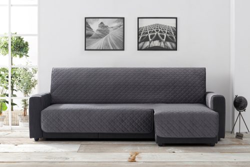 Belmarti zaštitnik od debelog baršuna za kutnu garnituru 200 cm x 195 cm sive boje