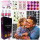 LUMINOUS TATTOO SET WITH STENCILS, GLOWING TATTOOS, LARGE DIY