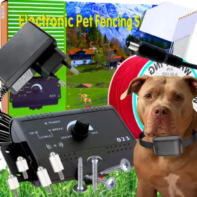   ELEKTRIČNI PASTIR ZA PSA, MAČKU, IGRAČE XXL 300M - PODESIVA OGRANIČENA OBROŽA