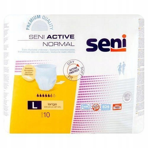 SENI AKTIVNI Normal L, 10 kom. - Elastične upijajuće gaćice