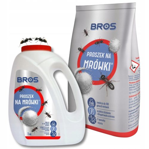 Bros prašak protiv mrava 1 kg butelja + Bros prašak protiv mrava 1 kg dobava