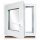 PVC PROZOR RU Lijevi 900x500 / 90x50 BIJELI, DEBLJI, TOPLO ODMAH
