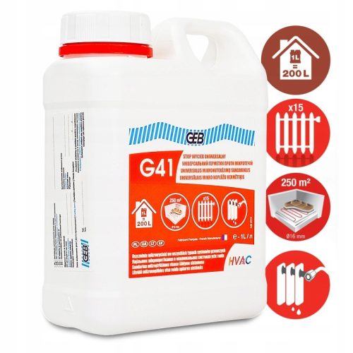 GEB G41 Univerzalni sredstvo za zaustavljanje curenja mikro brtvilo za kotlove i pumpe 1L