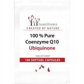   FOREST VITAMIN 100% Čisti Koencim Q10 Ubikinon, 100 Kapsula - Za Zdravije Srce