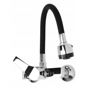 Granitan FLEX WALL kuhinjska slavina crna