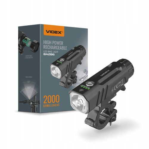  Videx VLF-BA286 rasvjeta za bicikl 2000 lm baterija