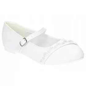   American Club Djevojačke Cipele za Prvu Pričest, Veličina 32, Bijele Baletne Cipele