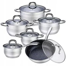   KlönBerg PREMIUM SWISS set lonaca, nehrđajući čelik, 12 kom.