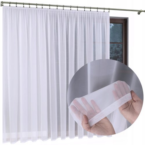  GOTOVA ZAVJESA VOILE WHITE ZAVJESA NA TRACI ŽABICE TUNEL ZA DNEVNI BORAVAK 650x250 cm