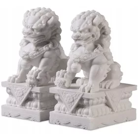   FIGURICE FIGURICE KINESKI LAV PAS FOO STATUETA SKULPTURA SET OD 2 DEKORACIJE