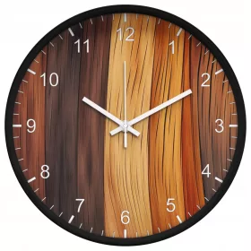 Zidni sat modern20 bijela, crna, nijanse smeđe, 26 cm