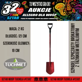 Vile, lopata - Szpadel TUCHMET metal 19 x 121 cm