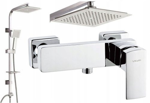 Valvex Enzo kromirana slavina za tuš + Reihe Modern izloženi tuš set