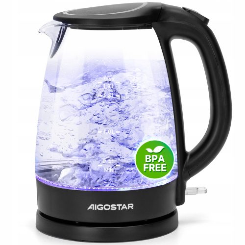  Aigostar Adam 30GOM kuhalo za vodu 2200 W 1,7 l crno