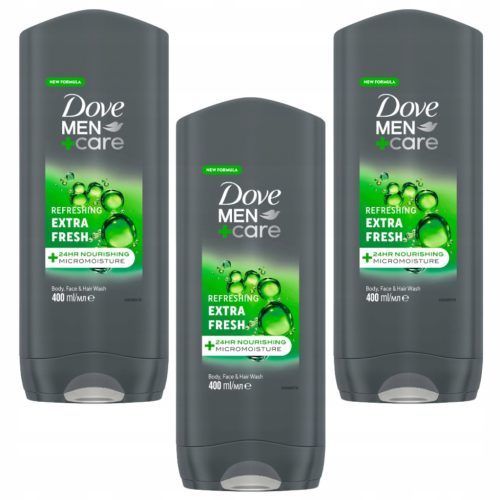 Dove Men+ Care Extra Fresh Muški Gel za Tuširanje 3u1 400ml SET x3