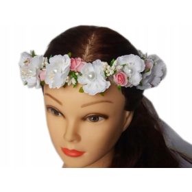 Vjenčić za kosu s cvjetovima za prvu pričest