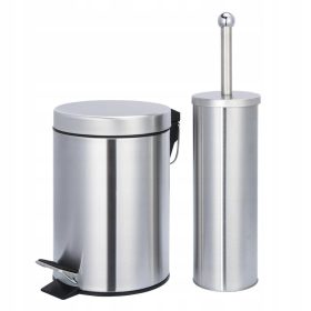 Kromirana kanta za smeće 3l + WC četka