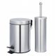 Kromirana kanta za smeće 3l + WC četka