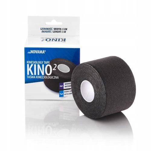NOVAMA KINO2 kineziološka traka 5m x 5cm crna