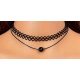 Nakit za vrat CHOKER u crnoj boji s uzorkom ovratnika Vintage čipkaste ogrlice