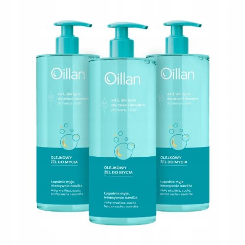 OILLAN Avena Oil Active - Olejkowy żel do mycia 3x750 ml za osjetljivu kožu