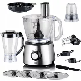   Koliber HOME&COOK MULTIMAX X-1400-W kuhinjski procesor srebrne boje Otkrijte moć i funkcionalnost vrhunskog robota kuhinjskog procesora Koliber HOME&COOK MULTIM