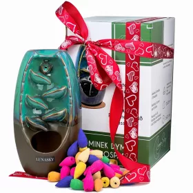   LUNASKY Mirisni Kamin Vodopad s Tamjanom i Fitiljima za Čarobnu Atmosferu