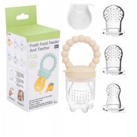    Gricalica za hranjenje hrane, za zubiće, senzorni MilaBaby silikon, nijanse braon i bež