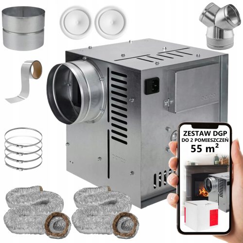 KAMINSKA TURBINA Darco AN1 GENII 490 m³/h + kompletan set za 2 prostorije 55m²